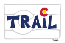 Load image into Gallery viewer, TRAIL ~ COLORADO LOOSE FLAG ~ GHOST ~ 12x18