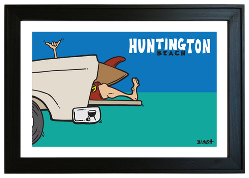 HUNTINGTON BEACH ~ TAILGATE SURF GREM ~ 12x18