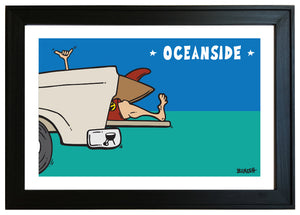 OCEANSIDE ~ TAILGATE SURF GREM ~ 12x18