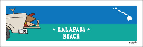 KALAPAKI BEACH ~ TAILGATE SURF GREM ~ 8x24