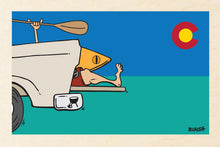 Load image into Gallery viewer, COLORADO ~ TAILGATE KAYAK GREM ~ CO LOGO ~ 12x18