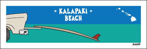 KALAPAKI BEACH ~ TAILGATE SURFBOARD ~ 8x24
