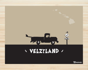 VELZYLAND ~ SURF PICKUP ~ 16x20