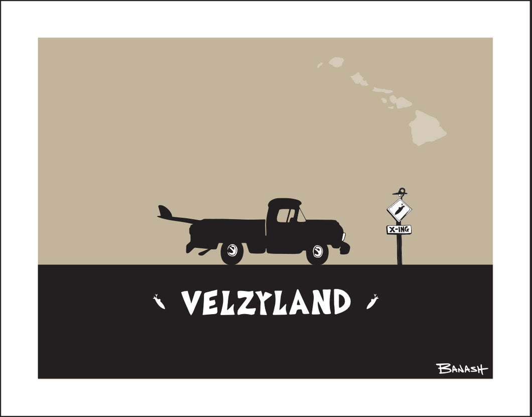 VELZYLAND ~ SURF PICKUP ~ 16x20