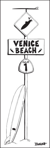 VENICE BEACH ~ LONGBOARD ~ SURF XING ~ 8x24