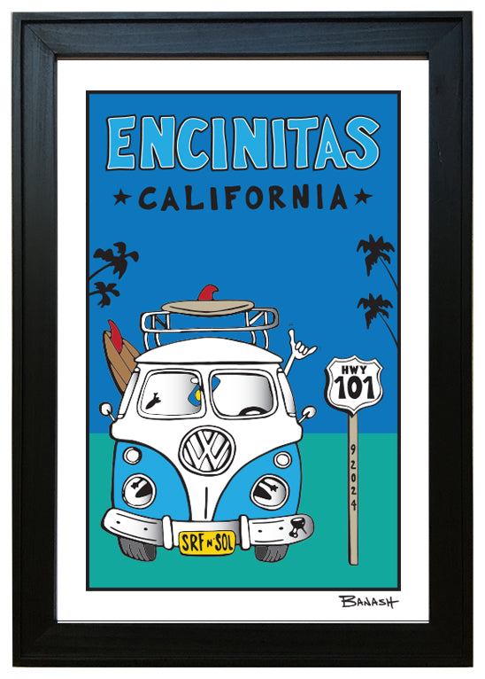 ENCINITAS ~ SURF BUS GRILL ~ 12x18