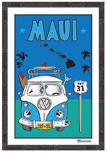 MAUI ~ SURF VW BUS GRILL ~ HWY 31 ~ 12x18