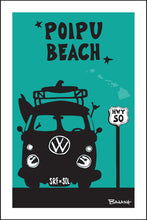 Load image into Gallery viewer, POIPU BEACH ~ SURF BUS GRILL ~ 12x18
