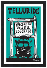 Load image into Gallery viewer, TELLURIDE ~ WELCOME SIGN ~ RIVER BUS ~ 12x18