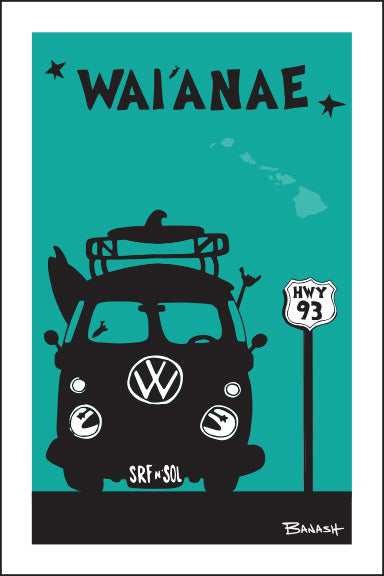 WAIANAE ~ SURF BUS GRILL ~ 12x18