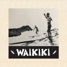 Load image into Gallery viewer, OAHU ~ WAIKIKI ~ WAIKIKI SOUL SURFER ~ BIRCH WOOD PRINT ~ 6x6