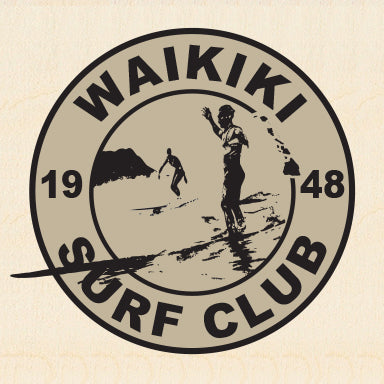 WAIKIKI SURF CLUB ~ 1948 ~ 6x6