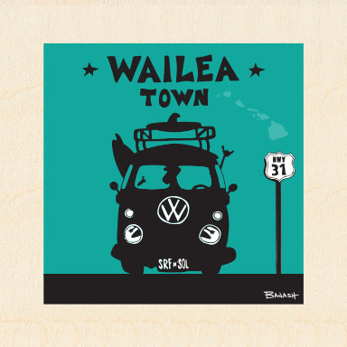 WAILEA TOWN ~ SURF BUS GRILL ~ 6x6
