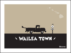 WAILEA TOWN ~ SURF PICKUP ~ 16x20