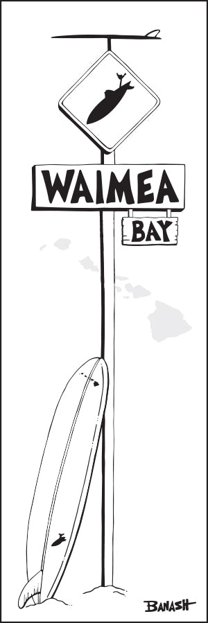 WAIMEA BAY ~ LONGBOARD ~ SURF XING ~ 8x24