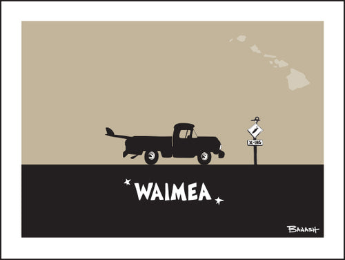 WAIMEA ~ SURF PICKUP ~ 16x20