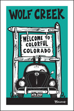 Load image into Gallery viewer, WOLF CREEK ~ WELCOME SIGN ~ SKI BUG GRILL ~ 12x18